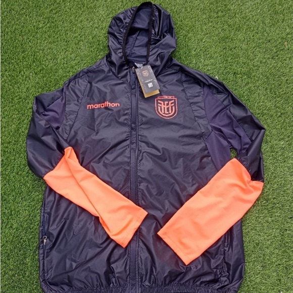 Marathon Authentic Ecuador National Team Windbreaker Raining Jacket Men’s Sz: XL - Picture 4 of 6